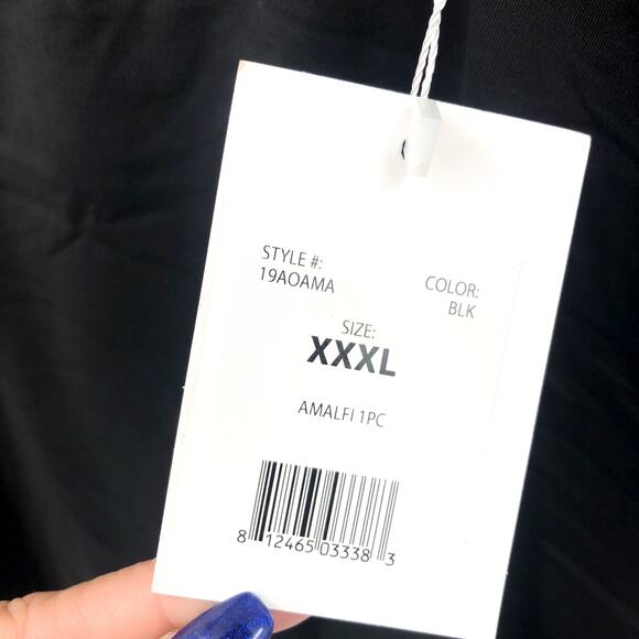 ANDIE SWIM Amalfi Classic One Piece Swimsuit 3XL US 20 Black Flat Scoop Neck NWT - Picture 9 of 12